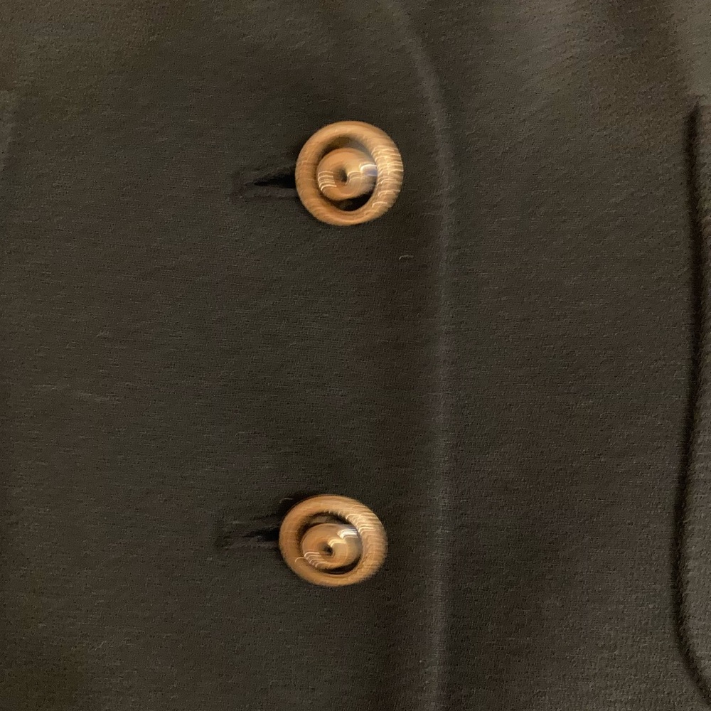 Jones Wear Black Pantsuit with Gold Buttons Mud Century Inspired 80s Powersuit - Picture 7 of 13